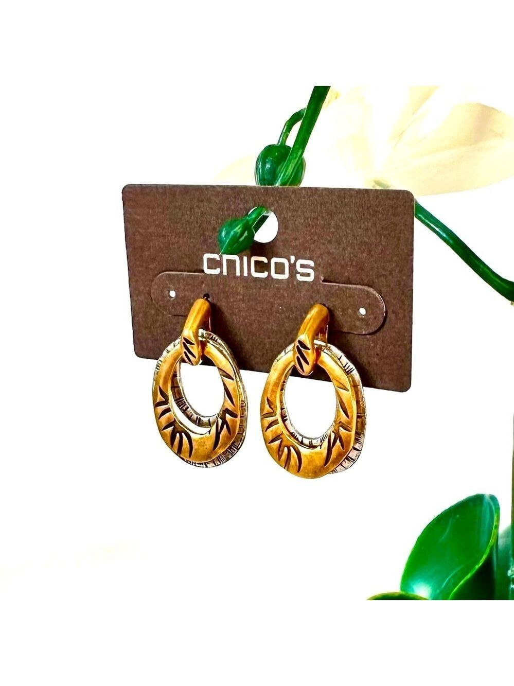 CHICO’s Two-Tone Silver & Gold ‘Loraine’ 1.25” Dangle Earrings NWT​
